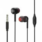 Intex THUNDER 104 In Ear Wired Earphone with Mic, 3.5mm Audio Jack, 10mm Drivers, Crystal Clear Sound, Tangle Free & Break Resistant Cord, and Soft Earbuds Cushions with PVC, Edgy Desgin(Black)