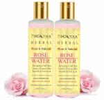DRONTIKA WILD & PURE Herbal Rose Water/Gulab jal |Herbal Skin Toner| Enriched with Rose Oil Paraben Free| 200ml (Pack Of 2)