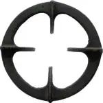 Itida Heavy Duty Pan Support/Stand/Extra Attachment Removable Pan for Butterfly, Lifelong, Prestige, Pigeon, SUNFLAME, SURYA FLAME, Whirlpool and all Type of Gas Stove SIZE - 13.5 x 13.5CM Black [PACK OF 3]