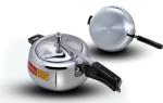 Carnival Silver And Black Aluminium Pressure Cooker - 1.5 L