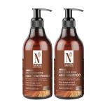 NutriGlow Advanced Organics Dry & Damage Repair Hair Shampoo With Hair Conditioner For Ultimate Nourishment and Frizz Free Hair, Smoothing and Instant Shine to Dull Hair, 300 ml Each (Pack of 2)