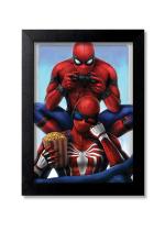 Blue Nexus Classic Spiderman Wall Poster with Wall Frame Room Art Painting Collection A4 size 10x13