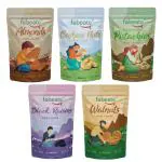 Fabeato Dry Fruits & Nuts Combo (200g x 5) Almonds,Cashews,Pistachios,Walnut Kernels,Seedless Black Raisins