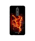 Casotec Fire Horse Design Printed Silicon Soft TPU Back Case Cover for Micromax Canvas Infinity