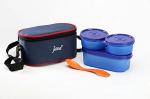 JAVA Oval Lunch Box 3 Containers Lunch Box (450 ml, Thermoware)