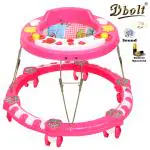 Dbolt Round Baby Walker with Musical Toy and Activity Toys [Apple] (Pink)