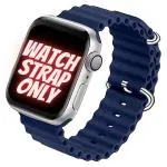 RUPELIK (49mm Ocean Strap Blue) Ocean Silicone Strap Band Compatible with Apple Watch Strap Size 49mm 45mm 44mm 42mm Strap Men Women for iWatch Strap Series Ultra 8 ,7 ,6 ,5 ,4 ,3 ,2 ,1 ,SE iWatch strap (Blue)