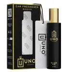 UNO Aroma Black Ice Car Freshener Perfume With Elegant Car Hanging All Day Long Fragrance (30 ml)
