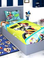 Athom Trendz Disney Mickey Mouse Cotton Single Bedsheet 147 x 223 cm (DIS-03-171-S)