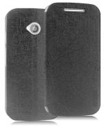 Heartly Motorola Moto E 2Nd Generation, Moto E2 Xt1505 Leather Black Back Case Cover