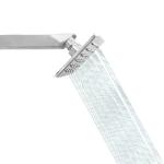 Respite Silver Stainless Steel Elegant Overhead Shower With Arm, 4X4 Inches