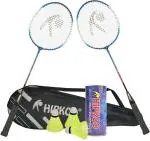 Hipkoo Sports Blue Iron, Aluminum Badminton Racket Set With Shuttlecock