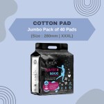 Cailin Care Cottony Antibacterial Sanitary Pads Sanitary Napkins (Total 40 Pads | XXL | 280mm)