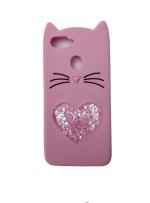 SAT SUN ARISE TECHNOLOGY Love cat Stylish Rubber Glitter Back Cover Compatible for Huwaei Honour 9 lite