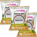 Jaipur Chakki Bejad Ka Atta 3 KG 100% Natural made of Jau, Chana and Gehu (Barley, Gram and Wheat) Missi Atta Contains Complex Carbohydrates Help boost energy levels.