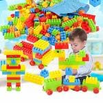 Vastate Satsun 100% Best Quality GIFT (52 Pieces +8 Tyres) 60 Pcs Building Blocks Toys.