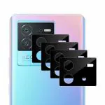 Kite Digital [Pack of 4] Vivo iQOO Neo 6 [Black] Back Camera Lens Protector Tempered Glass - Full Camera Coverage with Easy Installation Kit