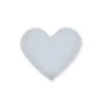 BanteyBanatey Silicon Heart Shape Resin Mold Art Casting Mould Epoxy Silicone Moulds DIY Design 6 inch (Pack of 1, White)