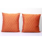 BIGMOON Home Decor Orange Quilted Throw/Pillow, Cushion Covers (15 x 15 Inch, Set of 2, Orange)
