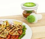 SURKHAMART Oil Spreader for dosa pan basting Brush Gadgets for Kitchen Oil applying Brush Barbeque Brush Oil can with Brush Oil basting Brush Oil Bottle Brush Dispenser Glass Bowl Container and Silicone Pastry Brush Set for Cooking, BBQ, Baking and Grilli