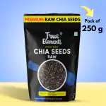 True Elements Chia Seeds 250g - Non-GMO| Rich in Omega -3 & Fibre| Healthy Snacks for Weight loss Pu