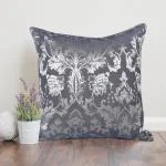 Home-The best is for you Blue Self Design Throw Pillow Cover/ small Cushion Cover 12x12