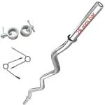 Ymd 4 Feet Zigzag Solid 28 Mm Thickness Barbell Standard Zigzag Weight Bar, 4 Locks Weight Lifting Bar