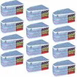 PrettyKrafts Fabric Blouse Organizer With Front Window (Pack of 12, Arrow Blue)