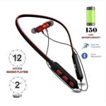 KARIMOTECH Mateband Bluetooth Wireless Neckband Earphones - 24H Playtime, Dual Equalizer Bass Boost Drivers, 20 Mins Charge, Magnetic Instant Connection - Comfortable Lightweight in Ear Earphones with Mic, Type C charging, IPX5 Sweatproof (Active Black)
