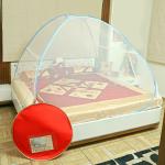 Fegore White Polyester Foldable Mosquito Net for Queen Size Bed
