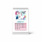 ESCAPER Unicorn Calendar 2024 (Pack of 3 Units) - 12 Monthly Pages, A5 Size, Thick Paper, Twin-Wire Binding for Easy Daily Planning and Organization