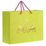 PPJ - PAPER CARRY BAG (FLORAL), 9 Inch X 4 Inch X 12 Inch (Large) for DIWALI/FUNCTION/BIRTHDAY/RETURN GIFTS CHRISTMAS (Pack of 10) (FOIL PRINTED)