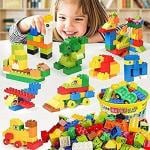 Vastate Satsun Kids/Train Blocks with Pearl Finish Bag Packing,Best Gift Toy,Block Game (52 Block + 8 Wheels)60 Pcs