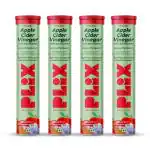 PLIX Probiotics + ACV Effervescent Tablets For Digestive Care | Apple Flavour Pack Of 4 | With 10 Billion CFU | Helps To Increase Metabolism And Energ