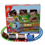 Ktrs Enterprise Thoms Cartoon Train Combination Track 14 Pcs,Toy Train For Kids For Playing Indoor Games (Multi Color)