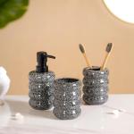 Nestasia Grey Swirl Ceramic Bathroom Accessories Set