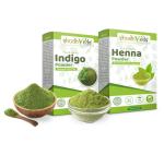 ShudhVeda 100% Pure & Natural Indigo Powder & Henna Powder For Hair Dye Combo Pack (200g+ 200g =400 grams)