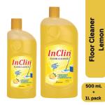 InClin Disinfectant Surface & Floor Cleaner Liquid (Lemon-1500ml)| Suitable for All types Floor Cleaner Mops |(1 Litre+ 500ml Combo Pack)