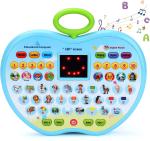 Pulsbery Apple Shape Educational Computer Laptop Toy for Kids With LED Display/Alphabets/Numbers