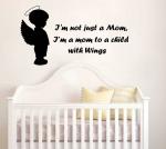 Lanstick Black Mom Quote With Child Image Self Adhesive Wall Sticker 24 inch