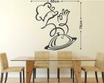 LANSTICK Multicolor Master Cheff Self Adhesive Wall Sticker