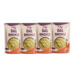 INSTAFOOD-READY TO COOK Gujarati Dal Dhokli | Ready to Eat & Cook Meal | 3-4 Servings Each |Pack of 4 (200g)| After Cooking Gets 4.8KG to Serve | Zip Lock Packaging | Vegetarian Meal| Just Add Water and Cook