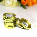 AMFIN (Pack of 12) Gold Ribbon for Gift Wrapping / Gold Ribbon for Decoration / Ribbon Gold Color / Ribbon for Christmas Tree / Golden Ribbon for Balloon Decoration / Packing Ribbon for Gifts