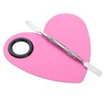 MAPPERZ Heart Shape Makeup Palette Spatula Fashion Stainless Steel Pallet Makeup Artist Tools for Blending Cosmetic Foundation Shades - Assorted Color