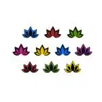 Comet Busters Beautiful Handcrafted Multicolor Floral Lotus Bindis (BIN1958) Pack of 1