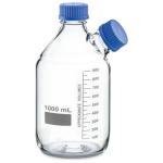 ABGILBOROSILICATE GLASS TWO NECK HPLC BOTTLE WITH GL- 45 SCREW CAP. CAPACITY 1000ML. ONE UNIT