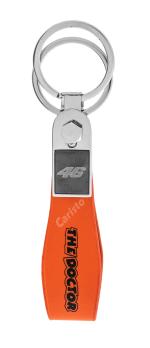 Caristo 46 The Doctor Valentino Rossi Racing Biker Racer (KC-98) Orange Leather Metal Keychain for Car Bike Men Women Kids Keyring