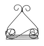 MADHAV Plant Stand Flower Pot Stand for Balcony Living Room Outdoor Indoor Plants Over The Balcony Grill Rack (Set of 2, Black)