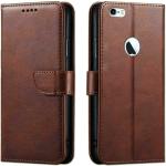 Frazil Flip Cover for Apple iPhone 6 Plus, Apple iPhone 6S Plus | Magnetic Closurer| PU Leather Magnetic Wallet Back Cover Case (Brown)