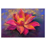 Masstone Floral Painting for Wall Decoration | Wall Painting for Living Room (36x24 Inch) | Flower Painting for Bedroom, Home | Paintings Without Frame | Modern Art Wall Paintings, Sparkle Effects | Wall Painting Without Frame Pack of 1